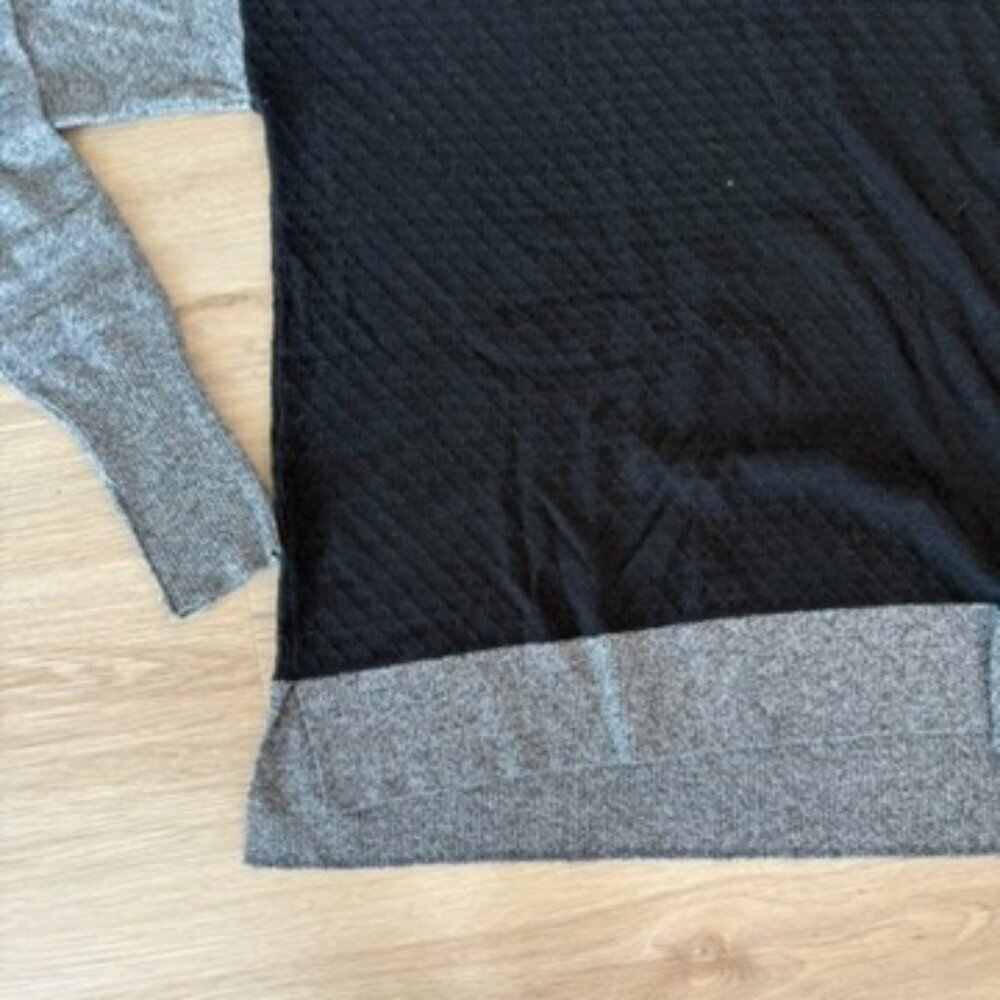 ** Smartwool Shadow Pine Hooded Sweater Color Block Wool Black Gray Medium - Picture 2 of 9